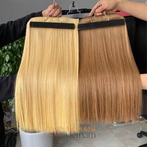 Vente flash - Extensions de cheveux humains en clip, style lisse, cheveux vietnamiens Remy de qualité 12A, trame unique - Product Image 3