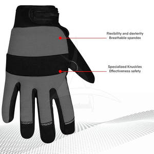 Guantes de Mecánico de Alta Destreza, Guantes de Trabajo de Cuero y Neopreno, Fuerte Agarre en la Palma, Sin Silicona, Cierre de Muñeca Seguro y Personalizable - Product Image 5