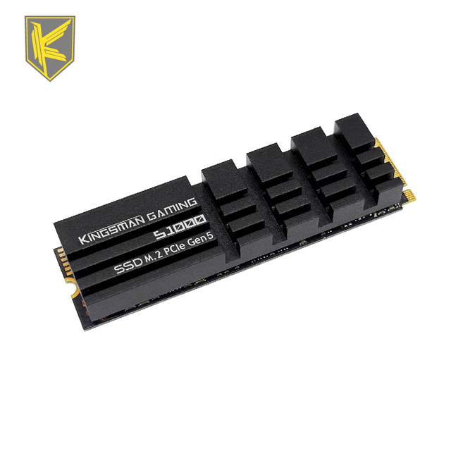 KINGSMAN GAMING S1000 Gen5 M.2 2280 NVMe SSD 2TB Internal Metal Shell 14000MB/s Read/13000MB/s Write Gaming AI Desktop 5-Year