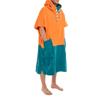 Poncho de plage de surf imperméable avec capuche pour hommes adultes Serviette à langer Peignoir de bain Parka Décoration de fourrure Surf Natation Double Couleur