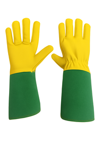 Guantes de soldadura de trabajo de seguridad largos de cuero dividido de vaca de 14 pulgadas para soldador Pk - Product Image 6
