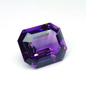 Pierre précieuse d'améthyste scintillante en vrac précieuse bien polie forme octogonale de pierre d'améthyste à facettes pour la fabrication de bijoux - Product Image 1