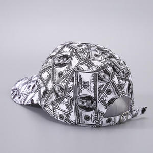 หมวกเบสบอลพิมพ์ลายดอลลาร์สหรัฐมีสไตล์และทันสมัยหมวกทรงถังป้องกันแสงแดดสไตล์ใหม่ - Product Image 2