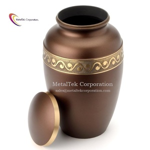 Urne funéraire en laiton brun chocolat pour adulte, souvenir commémoratif, cendres de qualité supérieure, urne décorative en bronze pour cendres funéraires - Product Image 4
