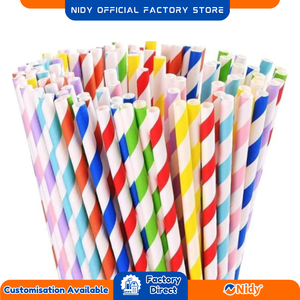 Pajitas de Papel Biodegradables NIDY, Pajitas para Beber Compostables Ecológicas de Grado Alimenticio para Fiestas, Cafeterías, Restaurantes y Uso Doméstico. - Product Image 4