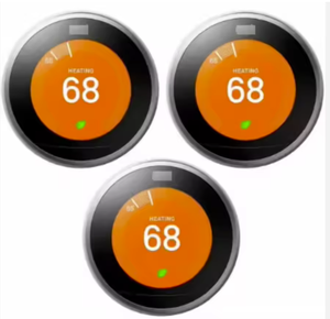 Learning <b>Thermostat</b> 3rd Gen Aluminum Electric App-<b>Controlled</b> 3 Pack - Product Image 3