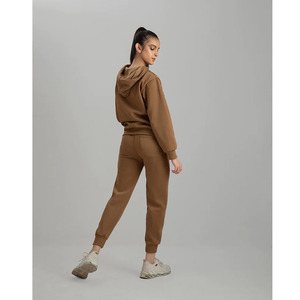 Venta al por mayor logotipo personalizado impreso chándal con capucha personalizado ajustado Unisex transpirable francés Terry de talla grande chándales para las mujeres - Product Image 4