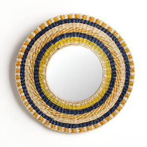 Big sea grass <b>wall</b> <b>hanging</b> <b>mirror</b> lowest cost large <b>mirrors</b> with top quality seagrass fiber frame - Product Image 4