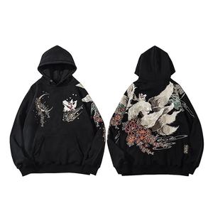 Sudadera con Estampado Gráfico Personalizado, Estilo Urbano, Lavado Ácido, 100% Algodón, Felpa, Corte Holgado, Otoño, Bordada, Precio al por Mayor - Product Image 3