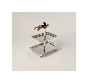 Serveur à dessert en aluminium et acier inoxydable avec serveur à gâteaux et pâtisseries de qualité supérieure à un prix raisonnable - Product Image 2