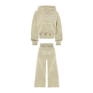 ชุดวอร์มแนววินเทจสำหรับผู้ชายผ้าฝ้ายหนาทรงโอเวอร์ไซส์ลายพลอยเทียมดีไซน์ทันสมัย2025 - Product Image 5