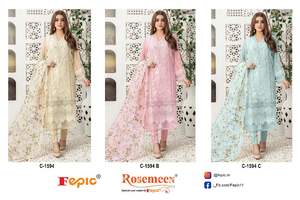 Nouveau concepteur lourd broderie travail pakistanais Organza costumes pour dames Style indien robe en coton avec Salwar Partywear bas prix - Product Image 6