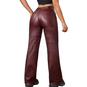 Pantalones de Cuero para Mujer Hechos en Pakistán, Cuero Suave, Material Duradero y Cómodo, Diseño Elegante para Uso en Exteriores - Product Image 4