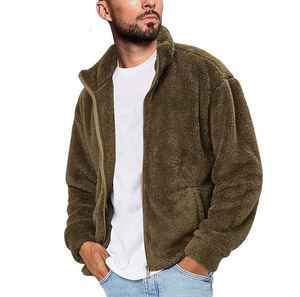 Chaqueta de Forro Polar para Hombre, Abrigo con Capucha para Exteriores, Cálida, con Múltiples Bolsillos, Informal, con Cremallera Completa, para Deportes, Campamento, Invierno - Product Image 1