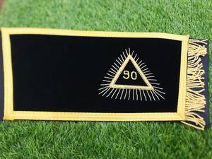 Scottish Rite 90th Degree Apron With Embroidery <b>Collar</b> & Cuff's Black Hse - Product Image 6