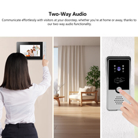 Vidéophone Filaire 4 Fils 7 Pouces Écran LCD Moniteur Étanche Interphone Vidéophone
