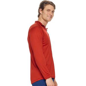 Chaqueta de manga larga de entrenamiento con cremallera de cuarto de poliéster 100% al por mayor para hombres - Product Image 5