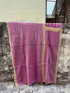 Couette réversible en coton Kantha de luxe – Literie artisanale à motifs imprimés pour un décor champêtre et bohème - Product Image 5