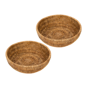 Panier de rangement de fruits en rotin tissé à la main artisanal artisanat vietnamien pour l'affichage de fruits élégant et fonctionnel décor à la maison - Product Image 1