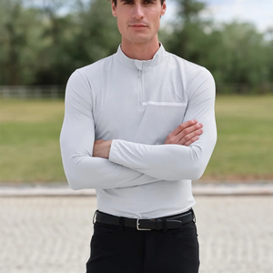 Chemise d'équitation pour homme haute performance, manches longues, respirante, séchage rapide, conception personnalisée OEM - Product Image 5