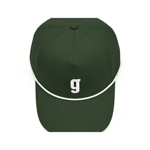 Gorra de Golf Personalizada OEM Resistente al Agua con Logotipo Bordado 3D, Cuerda Blanca Personalizada, 5 Paneles, Orificios Cortados con Láser, Parte Trasera Ajustable VN - Product Image 3