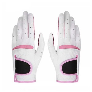 Genuine Leather Non-Slip Golf Gloves for Men Left/Right Hand Hook and Loop Closure Soft Breathable Golf Sport Gloves - Product Image 3