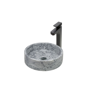 Bassin en terrazzo rectangulaire autoportant à cuvette unique, design d'art moderne, égouttoir d'évier en pierre de marbre artificiel pour application hôtelière - Product Image 6