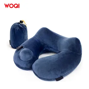 WOQI หมอนรองคอรูปตัว U,หมอนรองคอเป่าลมสำหรับเครื่องบินหมอนเดินทางหมอนสะดวกสบายมี3สี - Product Image 1