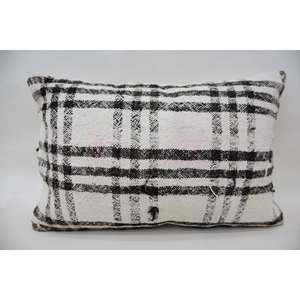 Haute qualité 16x24 pouces gris pied de poule Plaid laine oreiller Vintage carré décoratif Accent pour printemps tissu tissé - Product Image 1