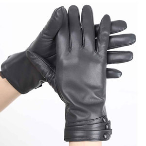 Stylish Genuine Leather <b>Gloves</b> Eco-Friendly Lightweight <b>Touchscreen</b> Winter Daily Use Warm Wool Lining Comfortable Grip - Product Image 1