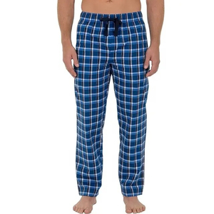 New Arrival Men's 100% Cotton Canvas Flannel <b>Plaid</b> Lightweight Eco-Friendly Breathable Pajama <b>Pants</b> High Quality Casual Style - Product Image 4