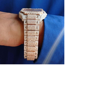 Premium <b>Mens</b> Stainless Steel Moissanite Diamond Watch Hip Hop Fashion Mechanical Glass Dial - Product Image 3