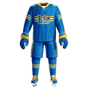 Uniformes de Hockey sobre Hielo Sublimados Personalizados para Adultos, Transpirables, de Secado Rápido, Antibacterianos, 100% Poliéster, Personalizados - Product Image 5