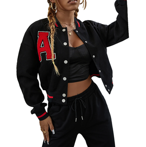 Veste de bombardier élégante pour Chicago pour hommes avec col montant en toile et logo avant - Product Image 1