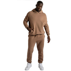 Fabricant personnalisé Ensemble deux pièces Sweatshirt à capuche et sweat-shirt surdimensionnés en polaire Ensemble de jogging pour hommes Survêtements - Product Image 2