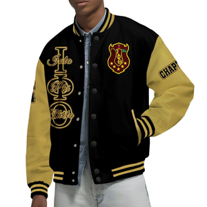 Iota Phi Theta 1963 Greek Heritage Varsity Jacket Brown Gold Letterman Fraternity Apparel Classic University Style - Product Image 4