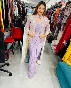 FANCY LISTO PARA USAR SAREE CON KOTI Y BLUSA FULLSTICHED - Product Image 3