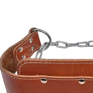 Cinturón de inmersión con logotipo personalizado con cadena de acero duradera y cinturón de inmersión acolchado grueso para entrenamiento con pesas en el gimnasio - Product Image 6