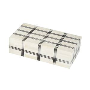 Cajas de huesos Decoración para el hogar Caja de huesos decorativa de tendencia Rayas blancas y negras Diseño de interiores basado en EE. UU. En India Por Lametierartz - Product Image 4