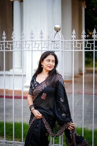 Traditionnel pur coton Chanderi avec Ajrakh bloc impression Saree femme fabricant de mode de l'inde à bas prix - Product Image 2