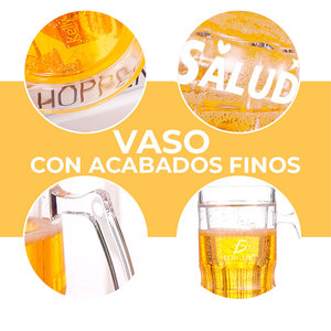 Bicchieri da Birra Classici da 400ml, Creativi ed Ecologici, con Coperchio e Cannuccia per Sublimazione del Vino - Product Image 5