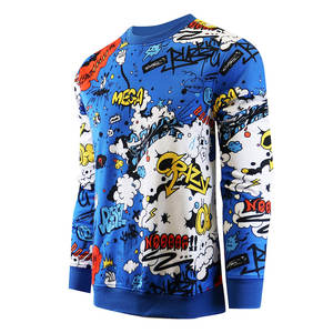 Sweat-shirt en molleton de coton pour homme, coupe classique, style hip-hop, streetwear décontracté, col rond, manches longues, imprimé 3D, hiver, éco-responsable - Product Image 4