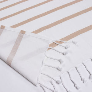 Ventas calientes de verano 100% algodón 200 GSM ecológico lavable liso teñido Toallas de playa 2 lados flecos 70x170 CMS tejido hecho India - Product Image 5