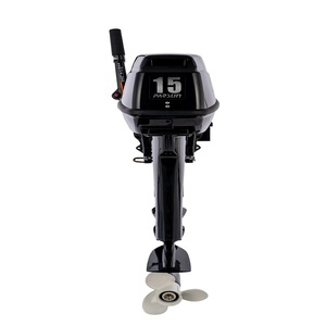 Moteur de bateau hors-bord 15HP Moteur hors-bord 2 temps gris essence 15 ch - Product Image 1