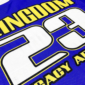 T-shirt de football surdimensionné à col en V personnalisé de luxe, streetwear, t-shirt court et ample, maillot de football en maille pour hommes - Product Image 6