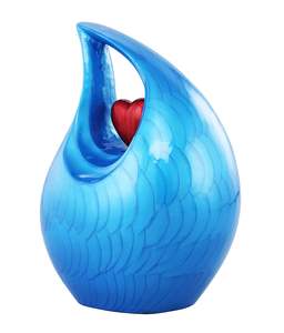 Hecho a mano tamaño adulto grande lágrima gota corazón urnas esmalte cremación cenizas conmemorativas entierro urna Metal decorativo urna funeraria precio bajo - Product Image 4