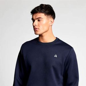 เสื้อสเวตเตอร์คอตตอนคอตตอนคอกลมสำหรับผู้ชาย, เสื้อสเวตเชิ้ตผ้าคอตตอนผ้าฟลีซคอกลม100% สบายสำหรับฤดูหนาวดีไซน์แบบปัก - Product Image 4