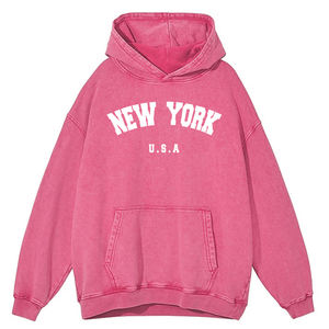 Trending <b>Men's</b> Custom Letter USA New York Printing <b>Oversize</b> <b>Hoodie</b> Casual Hip Hop <b>Hoodie</b> 100% Cotton Distressed Wash <b>Hoodie</b> <b>Men</b> - Product Image 5