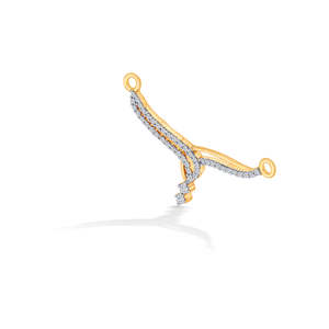 Colgante Mangalsutra de Oro Amarillo con Diamantes para Mujer - Product Image 3