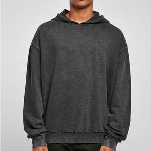 Sudadera con capucha extragrande lavada con ácido y ajuste holgado personalizado de tu marca para mujer - Product Image 4